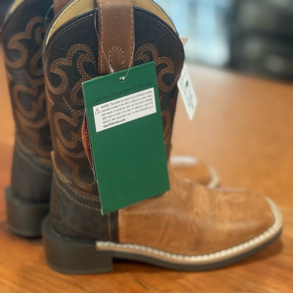 Brown and Black Kids Boots